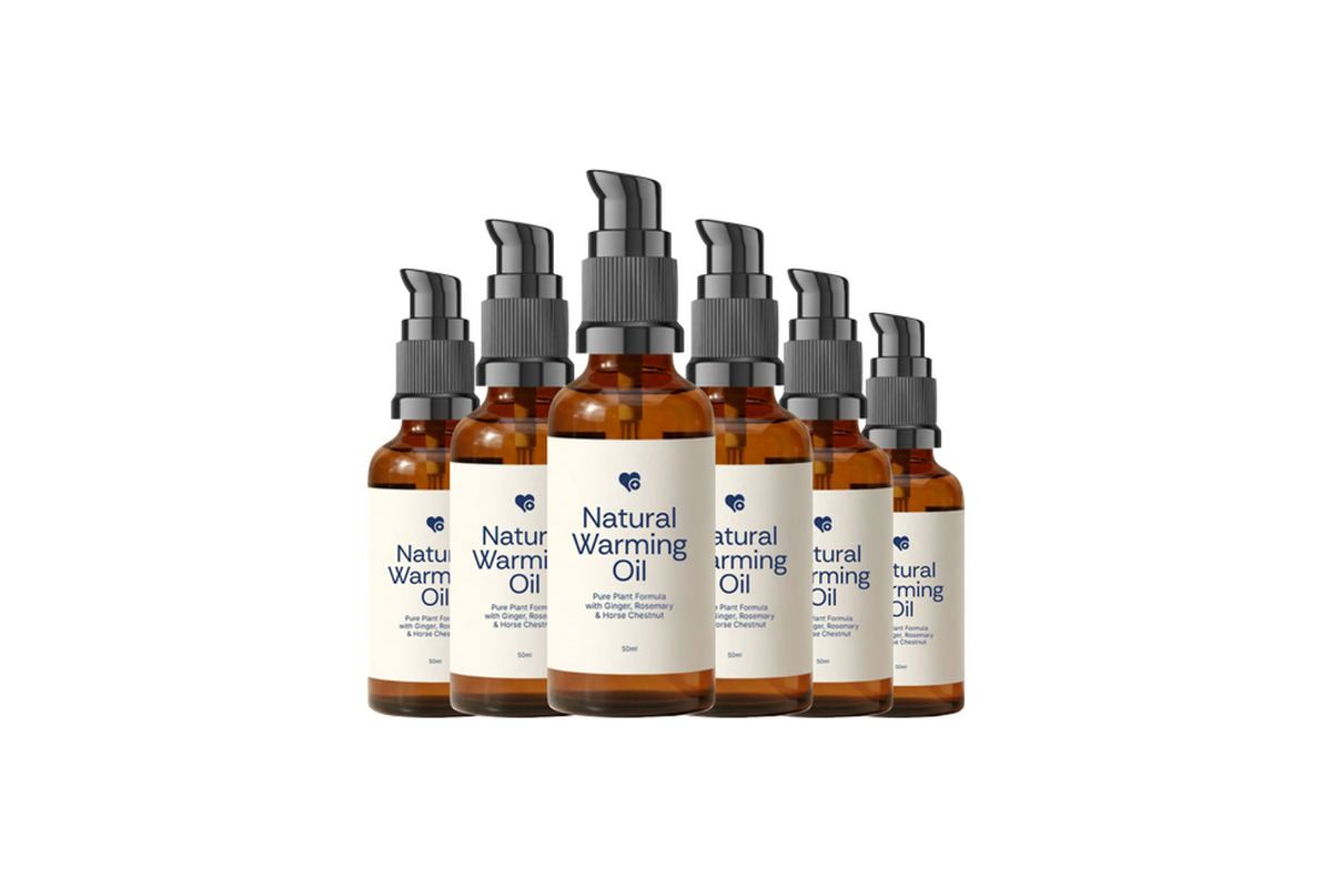 Six bottles of Nurovita Natural Warming Oil